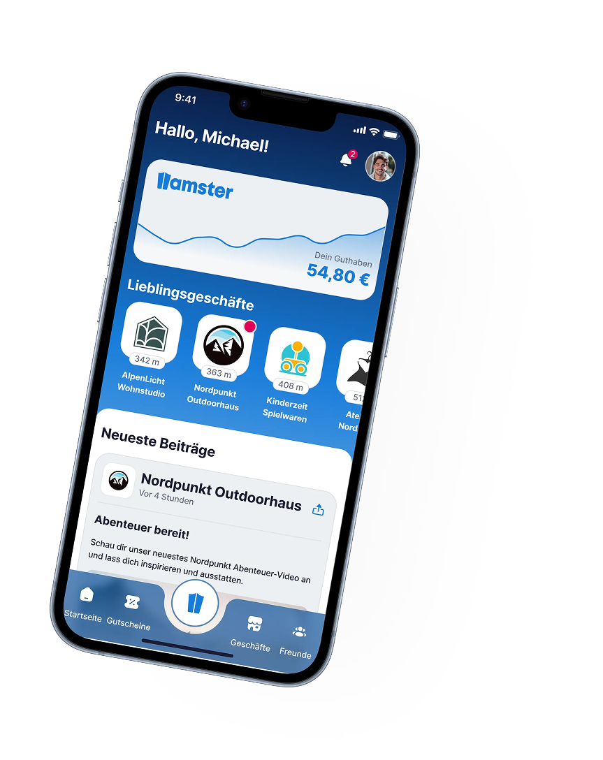 HamsterApp mit Cashback-Guthaben - mit der Lupe vergrößern
